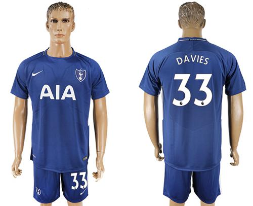 Tottenham Hotspur #33 Davies Away Soccer Club Jersey